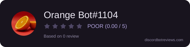 Rating widget preview for Orange Bot#1104
