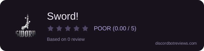 Rating widget preview for Sword!