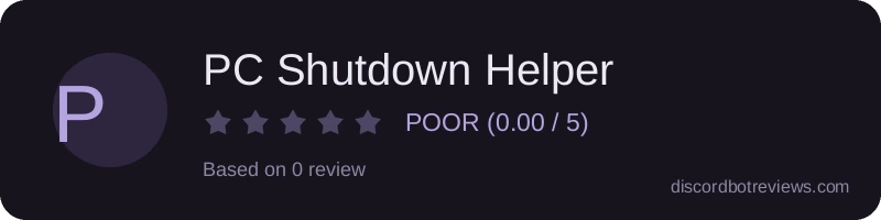 Rating widget preview for PC Shutdown Helper