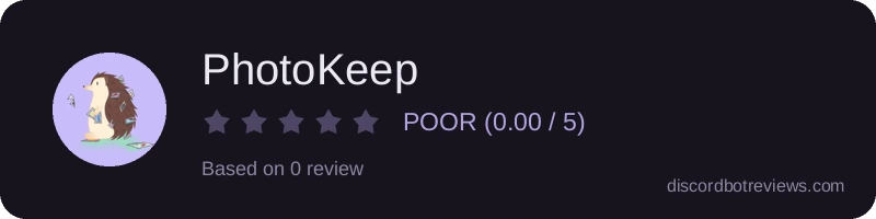 Rating widget preview for PhotoKeep