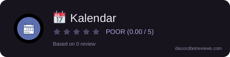 Rating widget preview for 📆 Kalendar