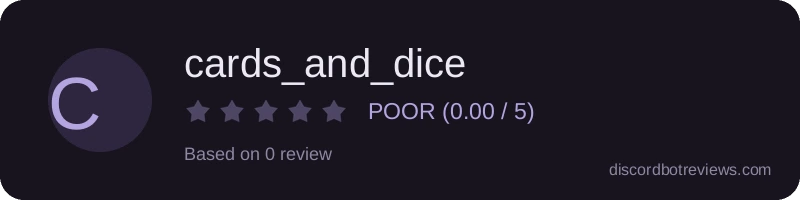 Rating widget preview for cards_and_dice