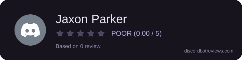 Rating widget preview for Jaxon Parker