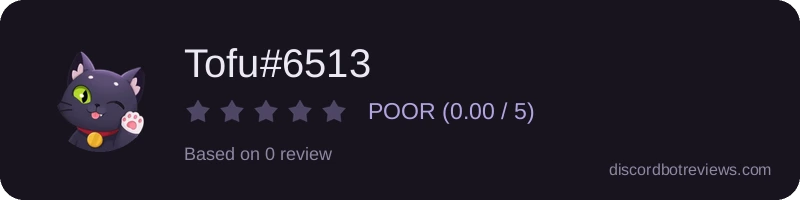 Rating widget preview for Tofu#6513