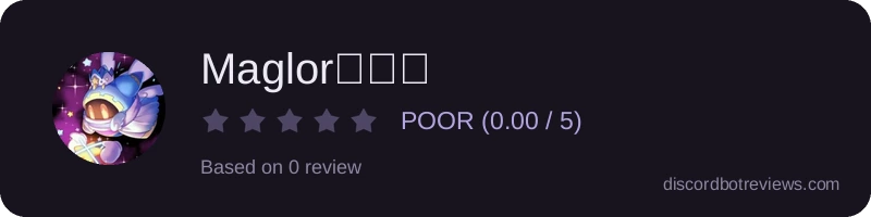 Rating widget preview for Maglor✨☄️
