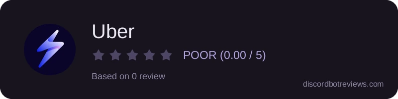 Rating widget preview for Uber