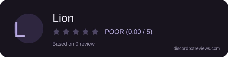 Rating widget preview for Lion