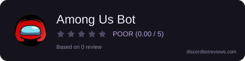 Rating widget preview for Among Us Bot