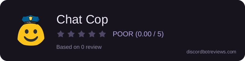 Rating widget preview for Chat Cop