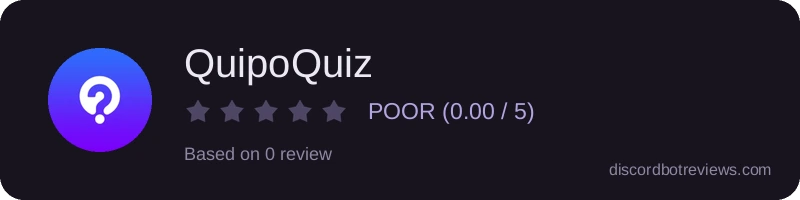 Rating widget preview for QuipoQuiz