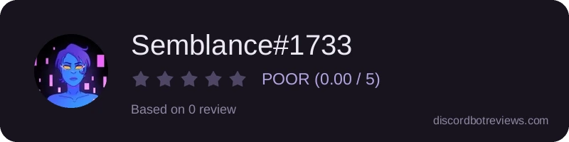 Rating widget preview for Semblance#1733