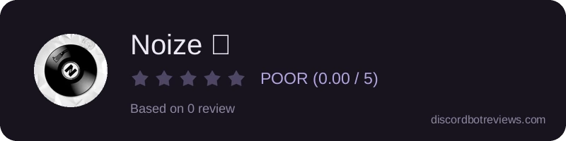 Rating widget preview for Noize 🎧