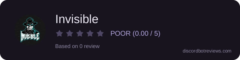 Rating widget preview for Invisible