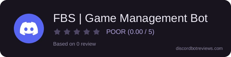 Rating widget preview for FBS | Game Management Bot