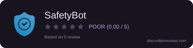 Rating widget preview for SafetyBot
