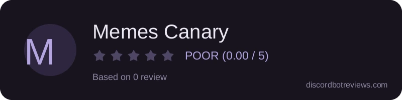 Rating banner for Memes Canary