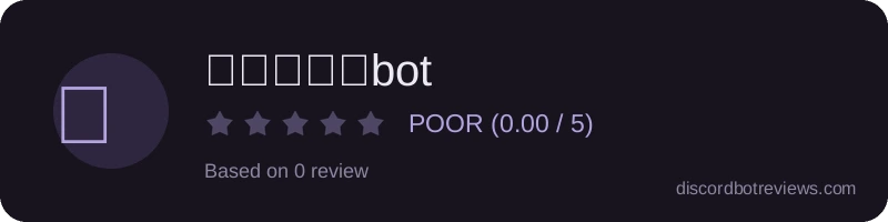 Rating widget preview for うーちゃんbot 