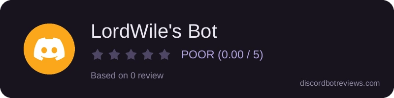 Rating widget preview for LordWile's Bot