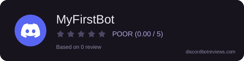 Rating widget preview for MyFirstBot