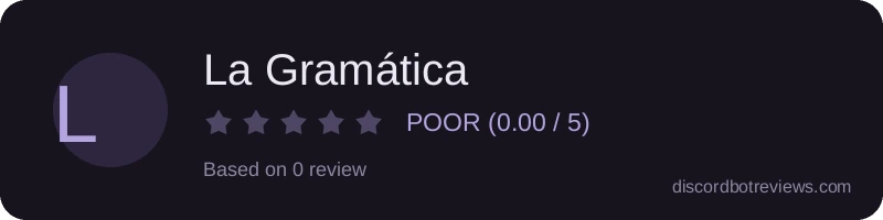 Rating widget preview for La Gramática