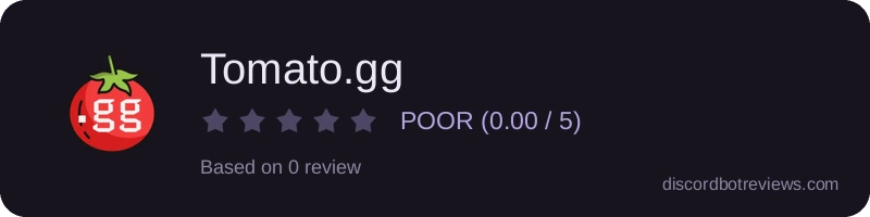 Rating banner for Tomato.gg
