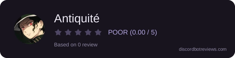 Rating widget preview for Antiquité