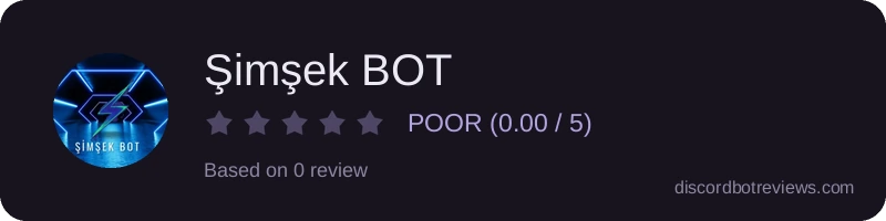 Rating widget preview for Şimşek BOT