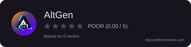 Rating banner for AltGen