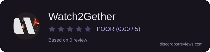 Rating widget preview for Watch2Gether