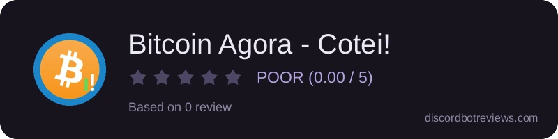 Rating widget preview for Bitcoin Agora - Cotei!