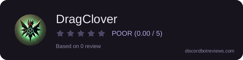 Rating widget preview for DragClover