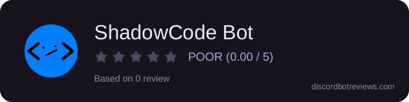 Rating widget preview for ShadowCode Bot