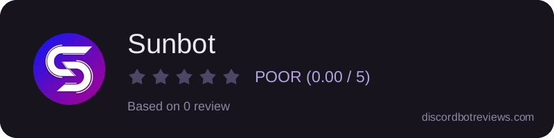 Rating widget preview for Sunbot