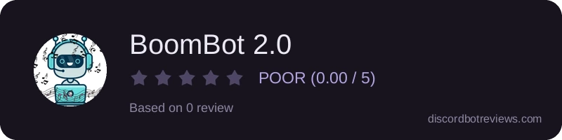 Rating widget preview for BoomBot 2.0