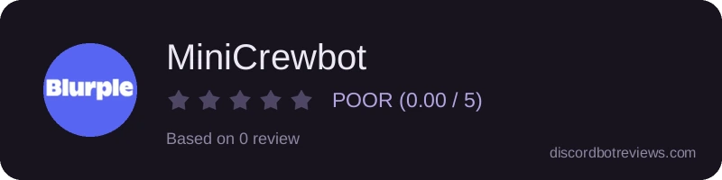 Rating widget preview for MiniCrewbot
