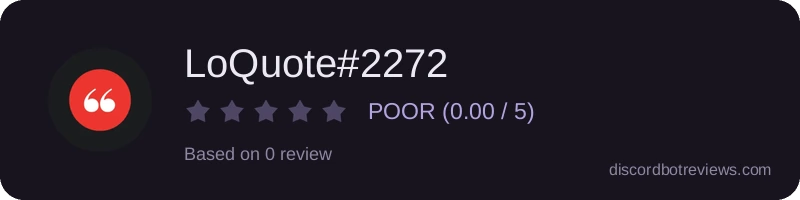 Rating widget preview for LoQuote#2272