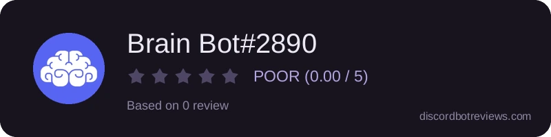 Rating widget preview for Brain Bot#2890