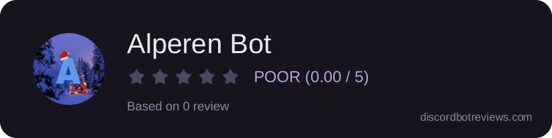 Rating widget preview for Alperen Bot