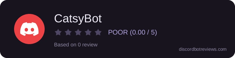 Rating widget preview for CatsyBot