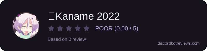 Rating widget preview for 💜Kaname 2022