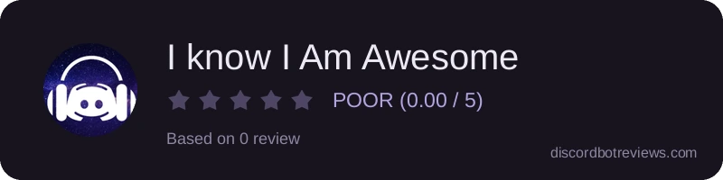 Rating widget preview for I know I Am Awesome