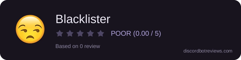 Rating widget preview for Blacklister