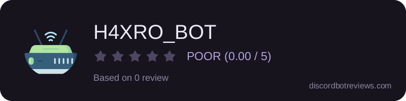 Rating widget preview for H4XRO_BOT
