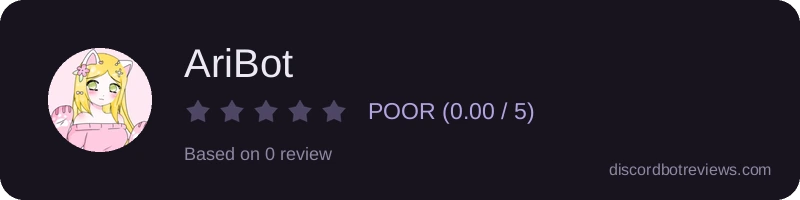 Rating widget preview for AriBot