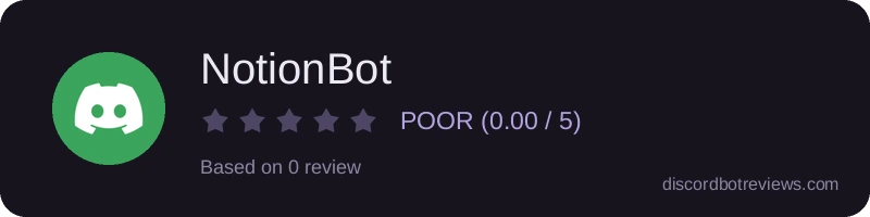 Rating widget preview for NotionBot