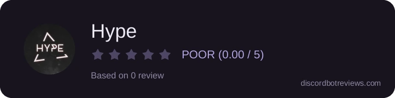 Rating widget preview for Hype