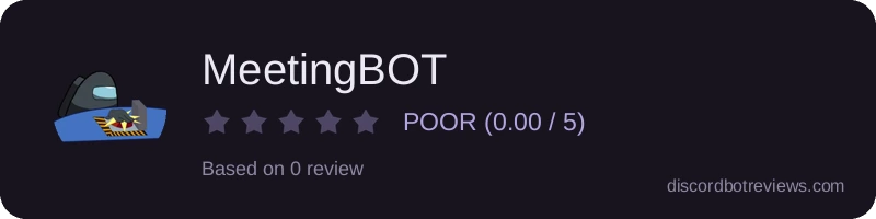 Rating widget preview for MeetingBOT
