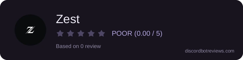 Rating widget preview for Zest