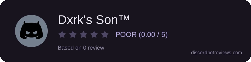 Rating widget preview for Dxrk's Son™
