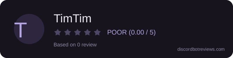 Rating widget preview for TimTim